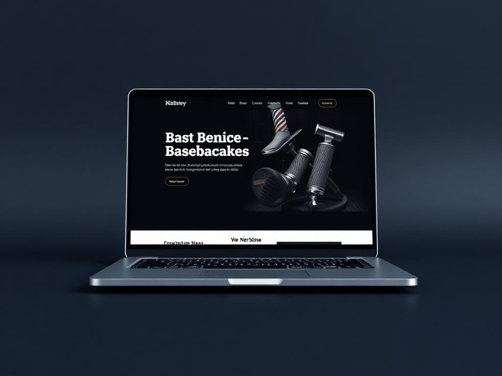 Ironside Barbers website design mockup